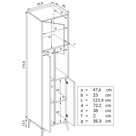 Wohnzimmerset RTV Orvieto Set, Eiche/Antrazit - 9